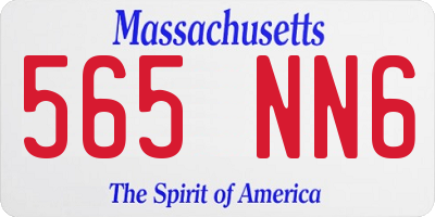MA license plate 565NN6
