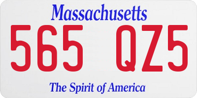 MA license plate 565QZ5
