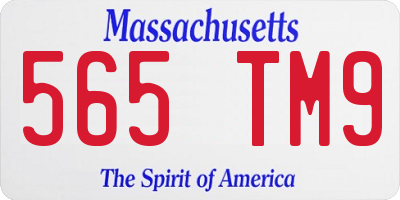 MA license plate 565TM9