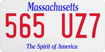 MA license plate 565UZ7