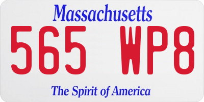 MA license plate 565WP8