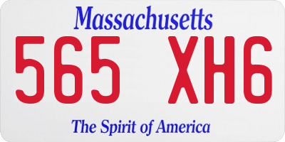 MA license plate 565XH6