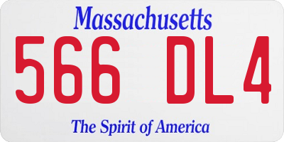 MA license plate 566DL4