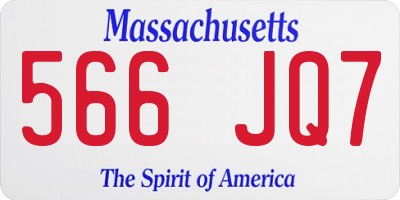 MA license plate 566JQ7