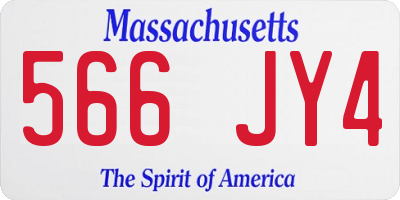MA license plate 566JY4