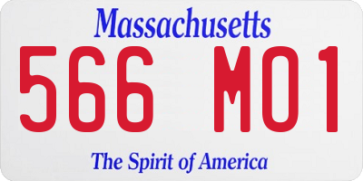 MA license plate 566MO1