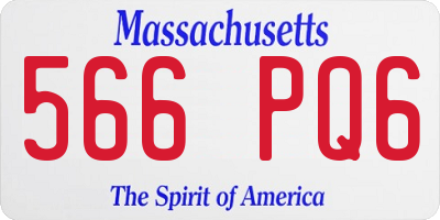 MA license plate 566PQ6