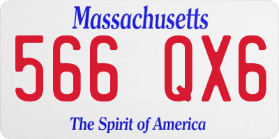 MA license plate 566QX6