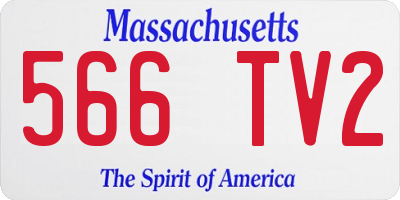 MA license plate 566TV2