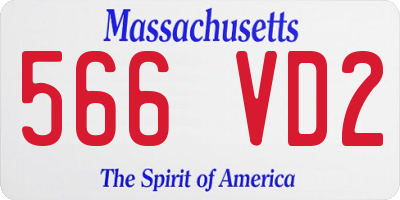MA license plate 566VD2