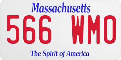 MA license plate 566WM0