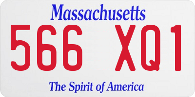 MA license plate 566XQ1
