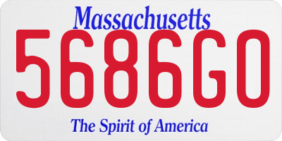 MA license plate 5686GO