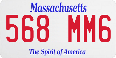 MA license plate 568MM6