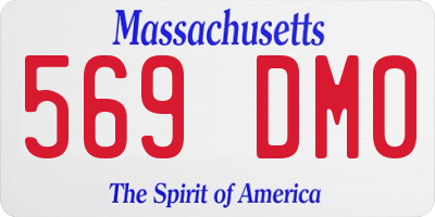 MA license plate 569DM0