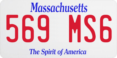 MA license plate 569MS6