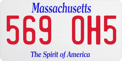 MA license plate 569OH5