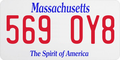 MA license plate 569OY8