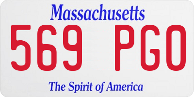 MA license plate 569PG0