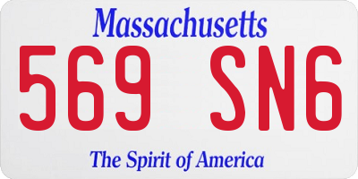 MA license plate 569SN6