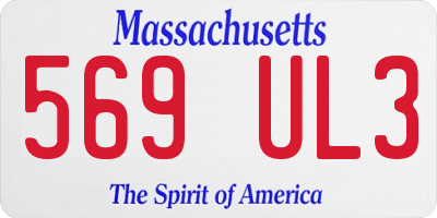 MA license plate 569UL3