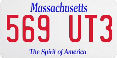 MA license plate 569UT3