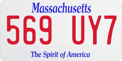 MA license plate 569UY7