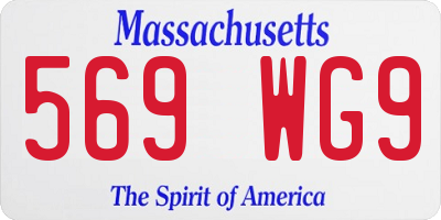 MA license plate 569WG9