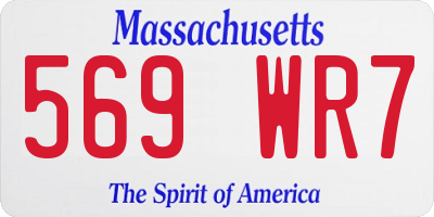 MA license plate 569WR7