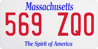 MA license plate 569ZQ0