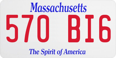 MA license plate 570BI6