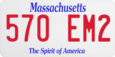 MA license plate 570EM2