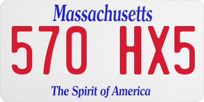MA license plate 570HX5