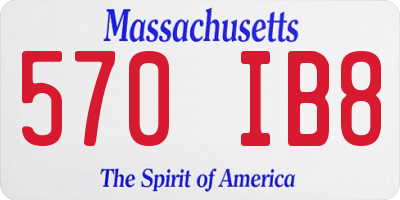 MA license plate 570IB8