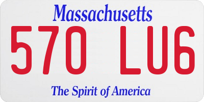 MA license plate 570LU6