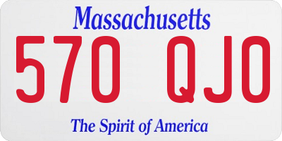 MA license plate 570QJ0
