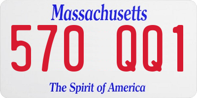 MA license plate 570QQ1
