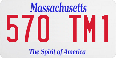 MA license plate 570TM1