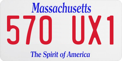 MA license plate 570UX1