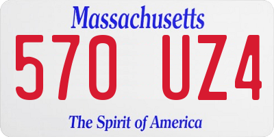 MA license plate 570UZ4