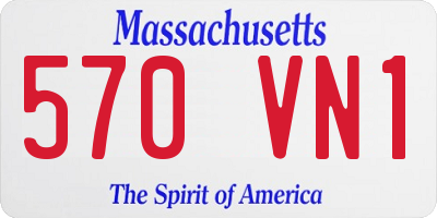 MA license plate 570VN1