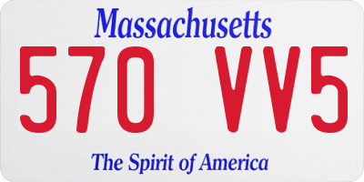 MA license plate 570VV5