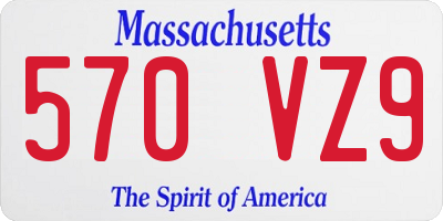 MA license plate 570VZ9