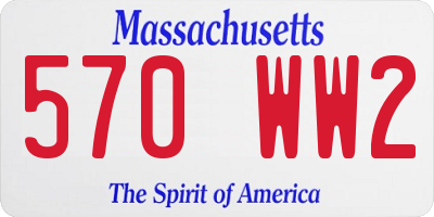 MA license plate 570WW2
