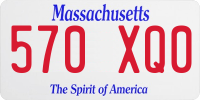 MA license plate 570XQ0