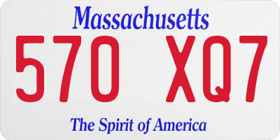 MA license plate 570XQ7