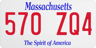 MA license plate 570ZQ4
