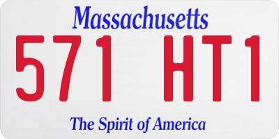 MA license plate 571HT1