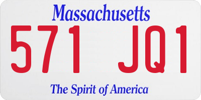 MA license plate 571JQ1