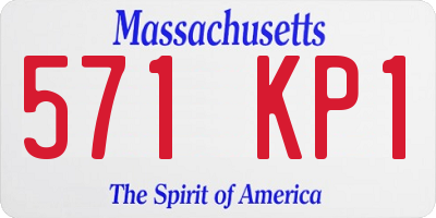 MA license plate 571KP1